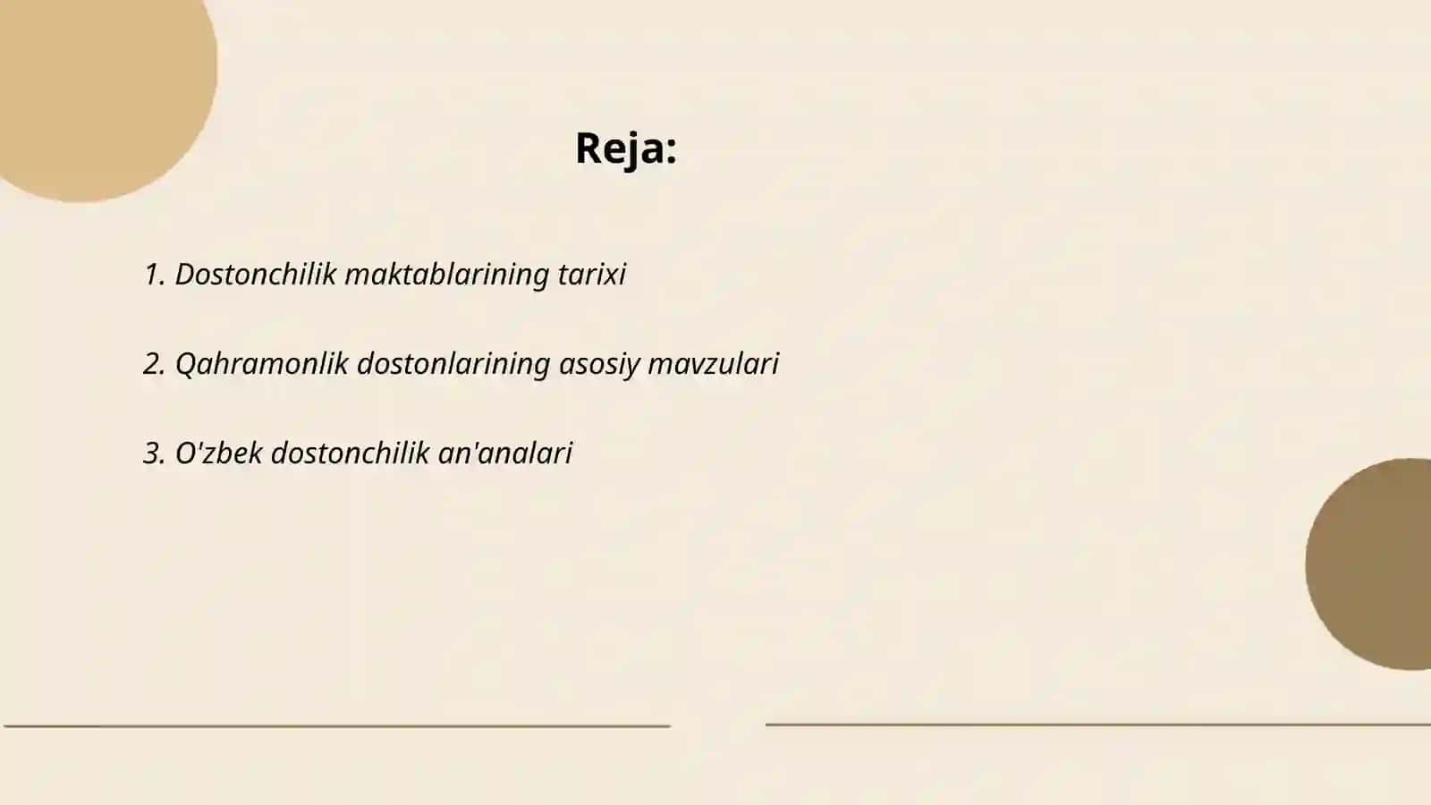 Dostonchilik maktablari va ularning anʼanalari. Qahramonlik dostonlari xususi yatlari 2