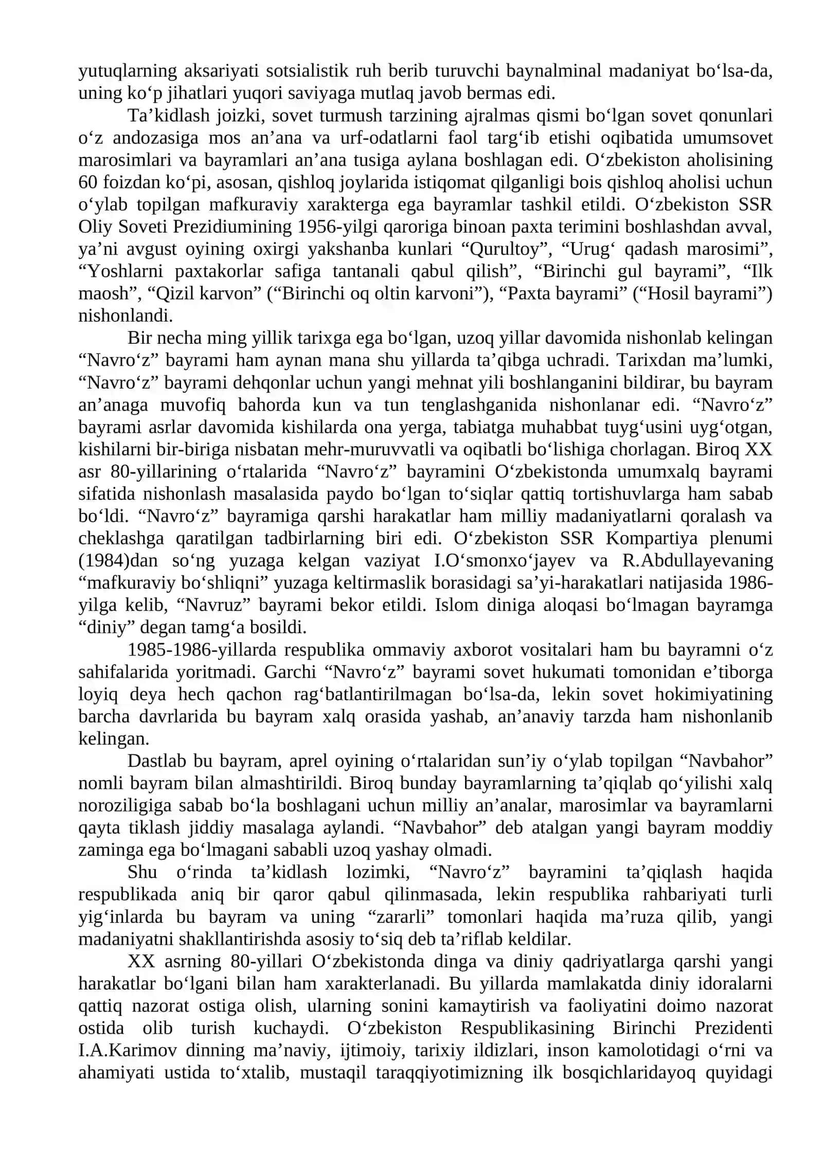 MUSTAQILLIKKA ERISHISH ARAFASIDA OʻZBEKISTONDAGI IJTIMOIY-SIYOSIY JARAYONLAR AJRATILGAN SOAT-2 2