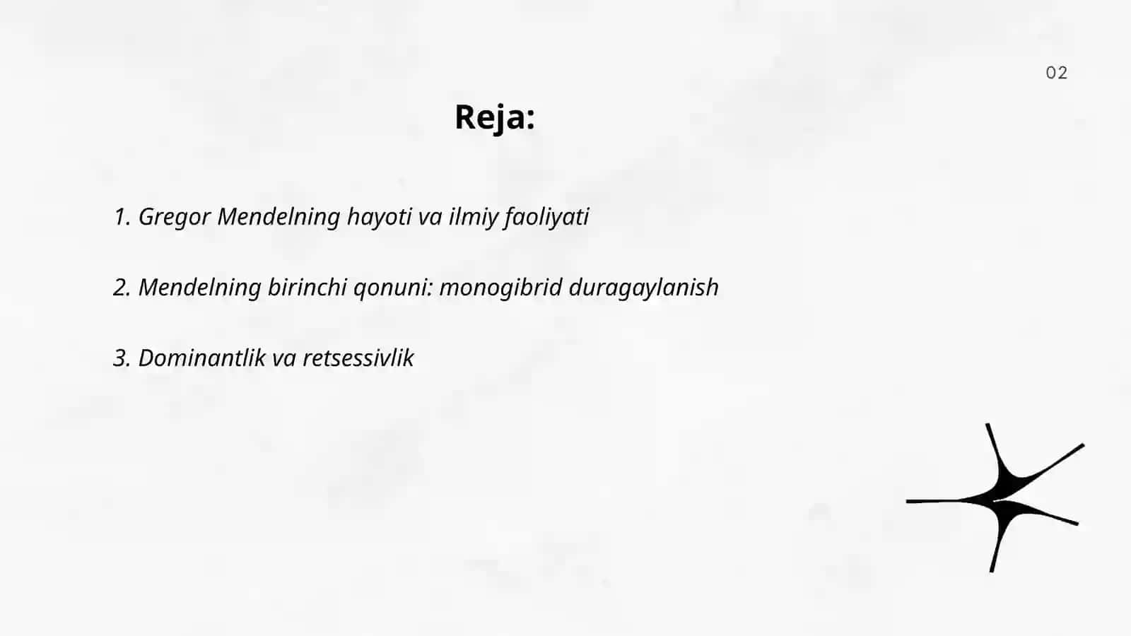 Gregor Mendelning hayoti va ilmiy faoliyati 2