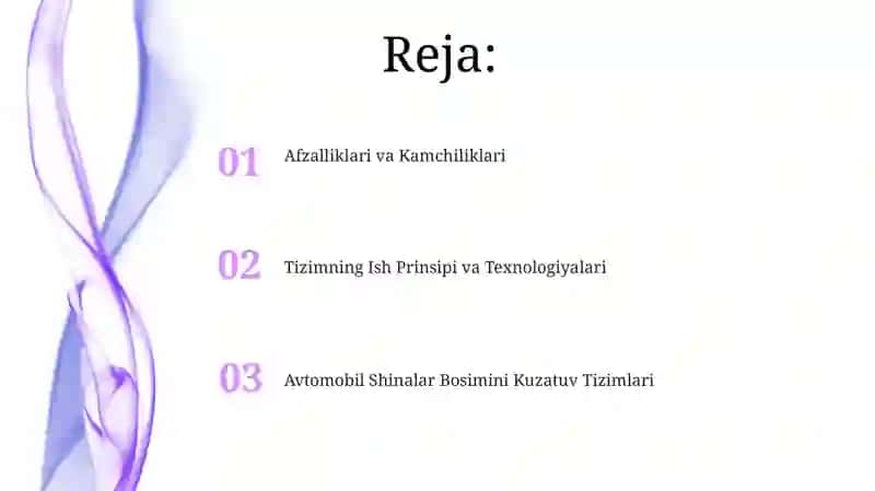Avtomobil shinalari nazorat qilish tizimlari 2