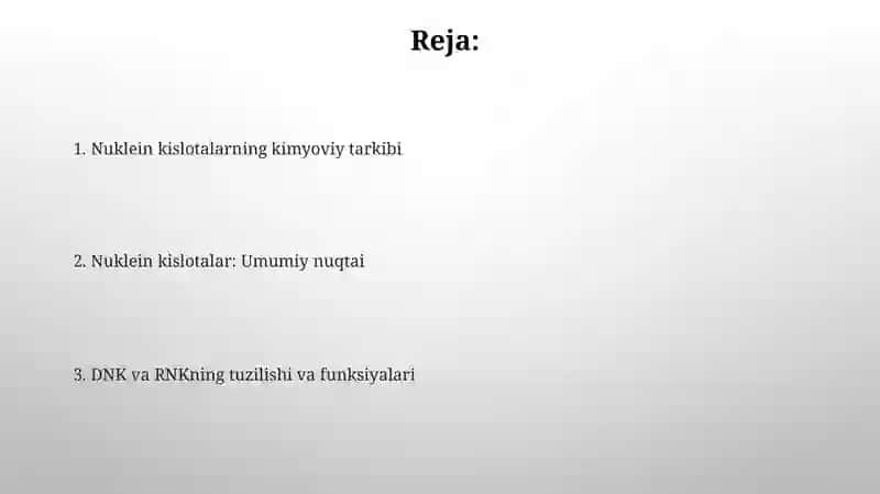 Nuklein kislotalar va ularning kimyoviy tarkibi 2