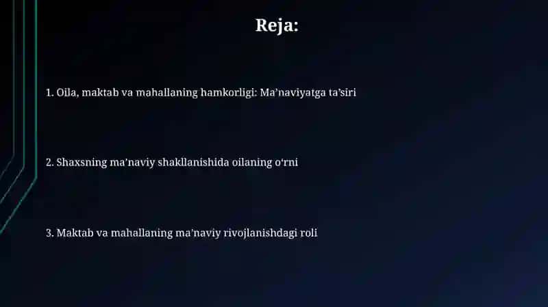 Oila, maktab va mahalla hamkorligining shaxs ma’naviyatini shakllantirishdagi oʻrni 2