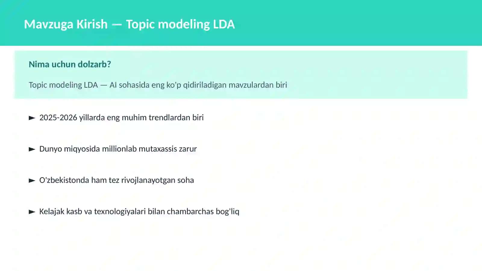 AI | NLP TABIIY TIL QAYTA ISHLASH 2