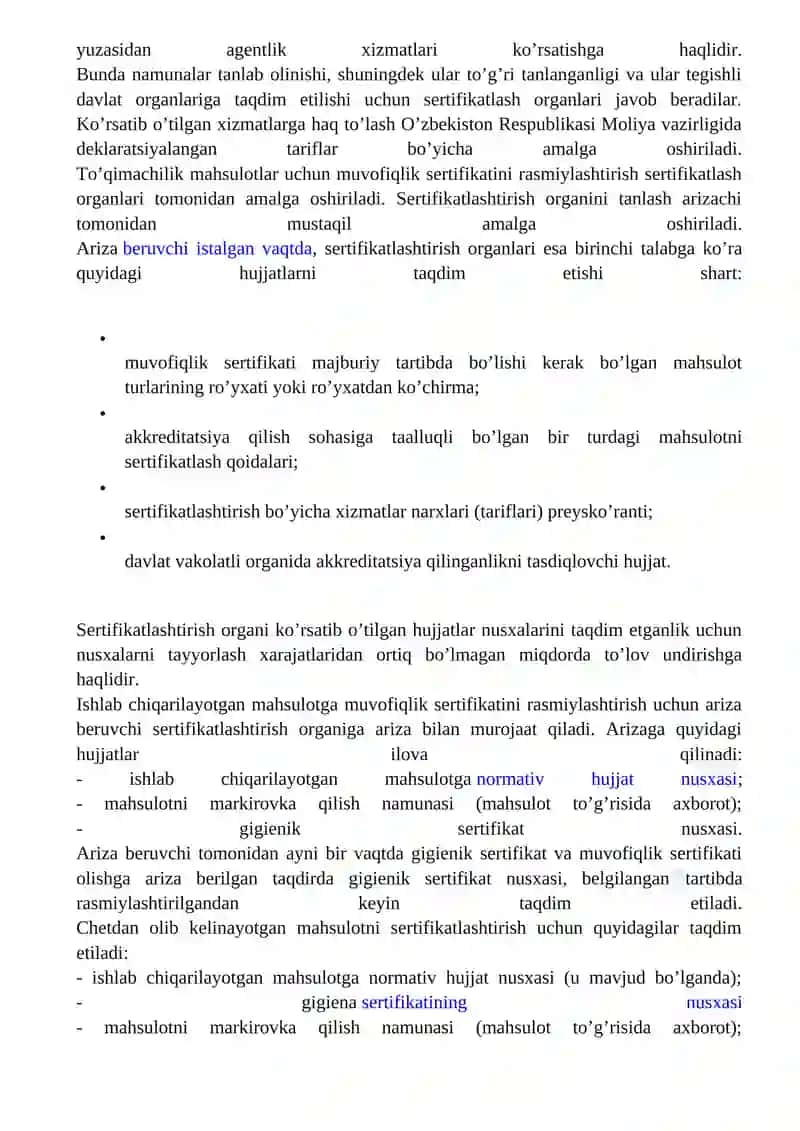 Sertifikatlashtirish tartibi 2