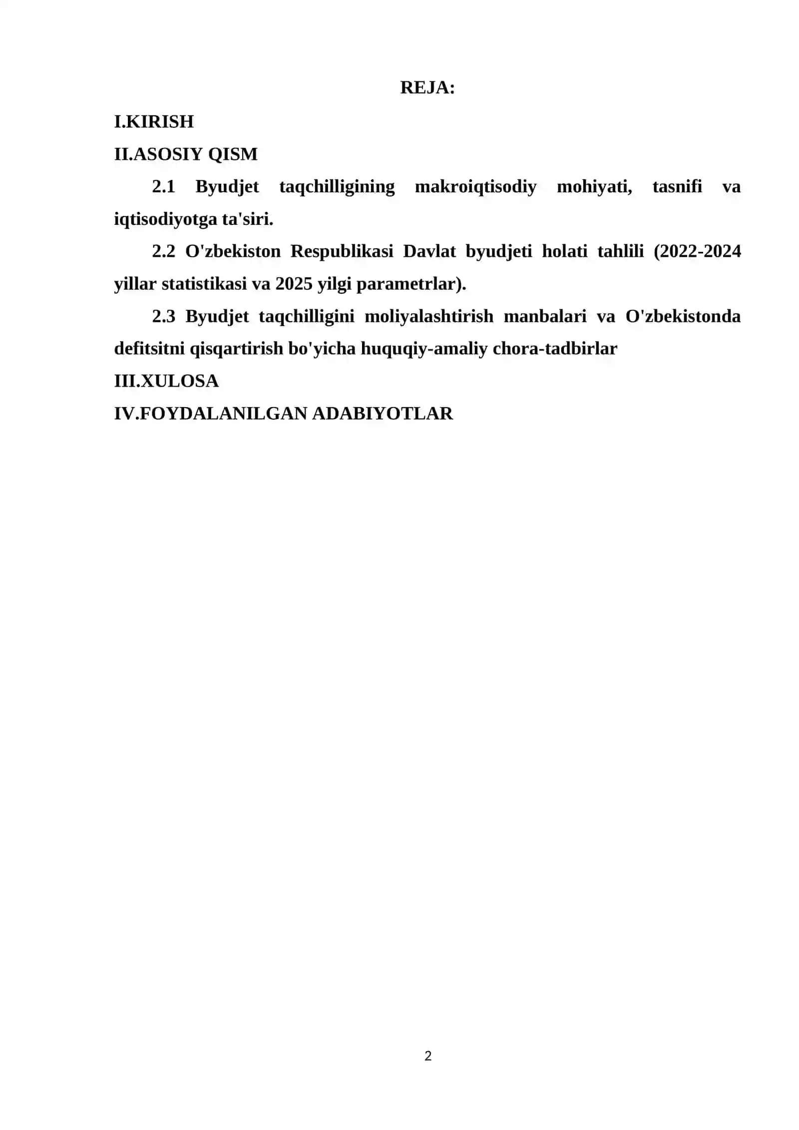 Byudjet taqchilligi 2