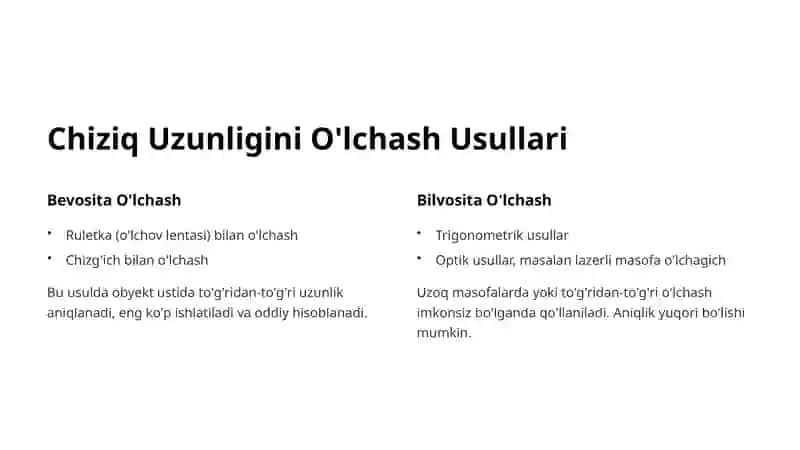 Chiziq uzunligini o'lchash 2