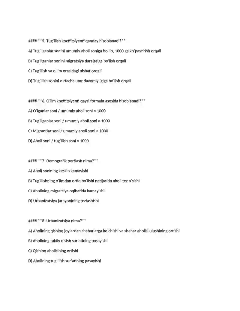 Aholi statistikasi 2