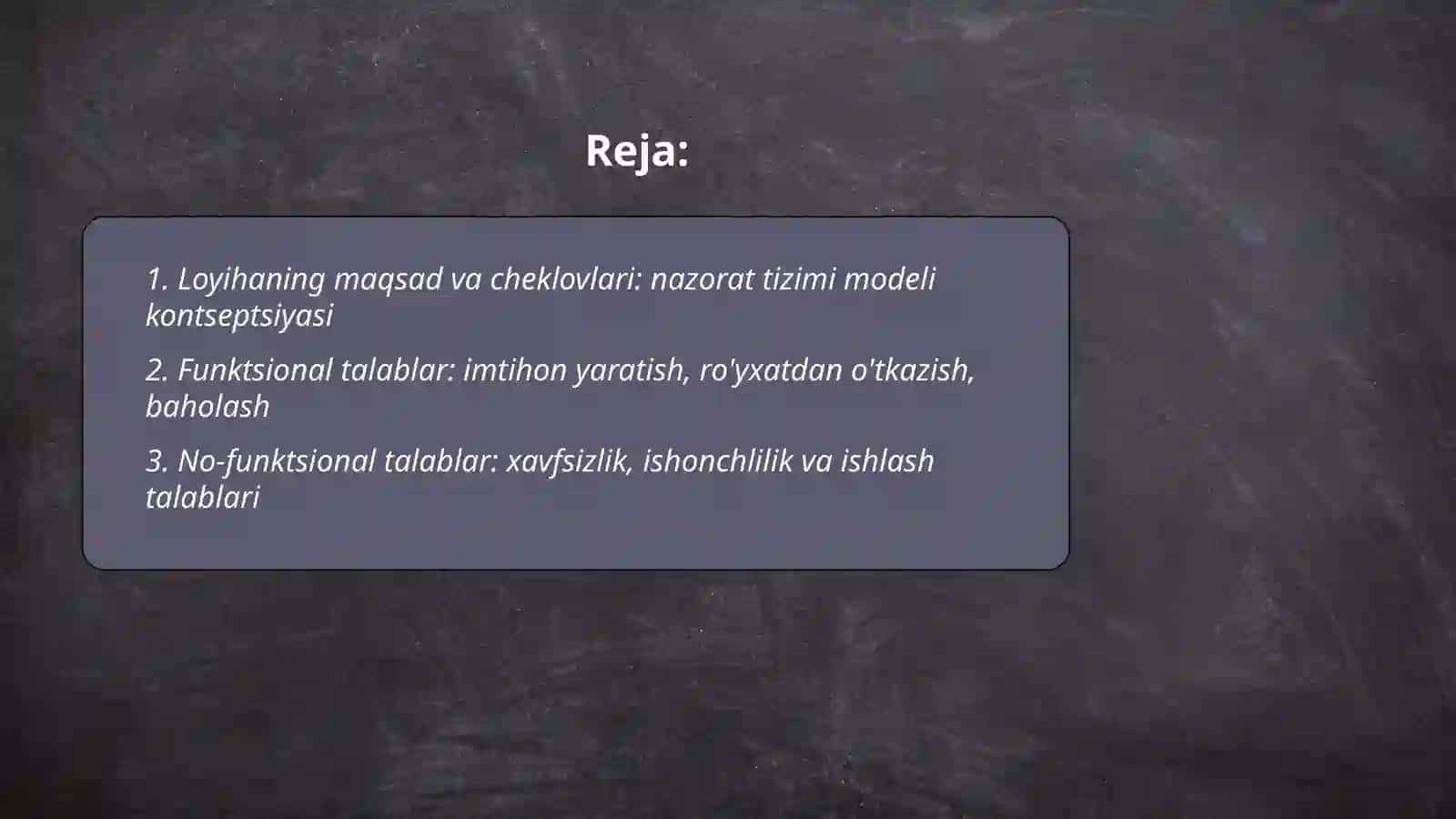 Informatika va axborot texnalogiylar yo'nalishi bo'yicha o'quvchilar uchun tanlovlar olimpiadalar bo'yicha nazorat tizimi modelini ishlash 2