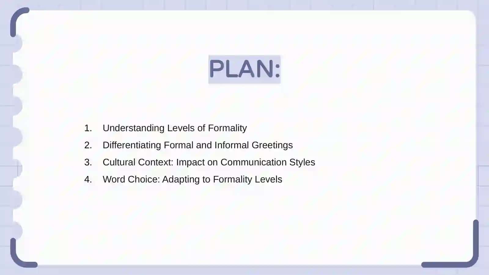 Understanding Levels of Formality 2