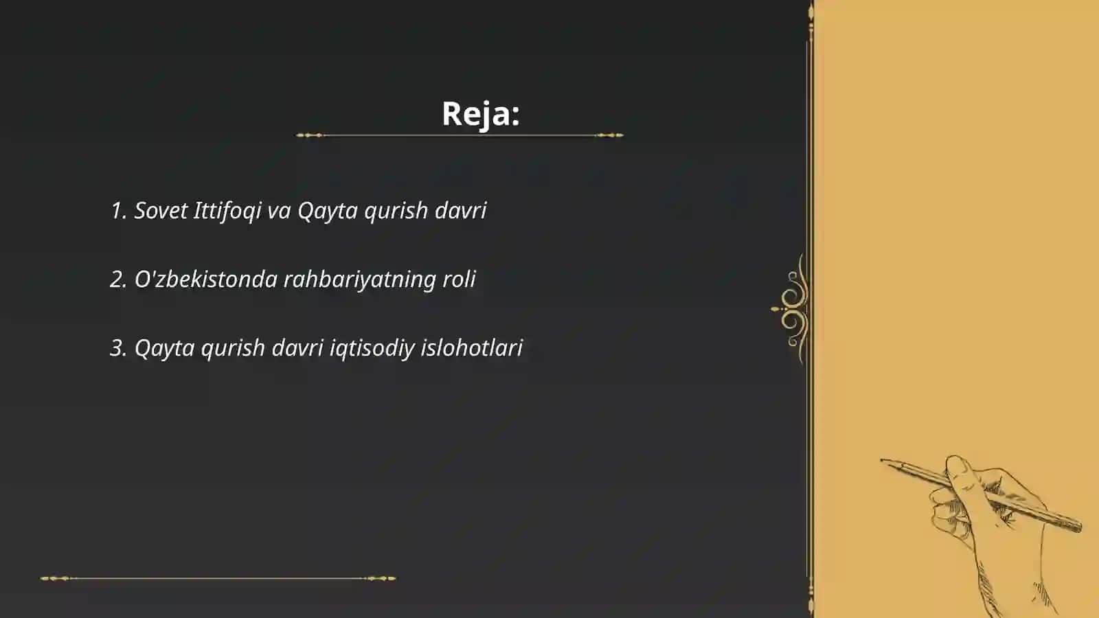 O'zbekistonning Eng Yangi Tarixi Fanidan Tayyorlagan Mustaqil Taʼlim 2