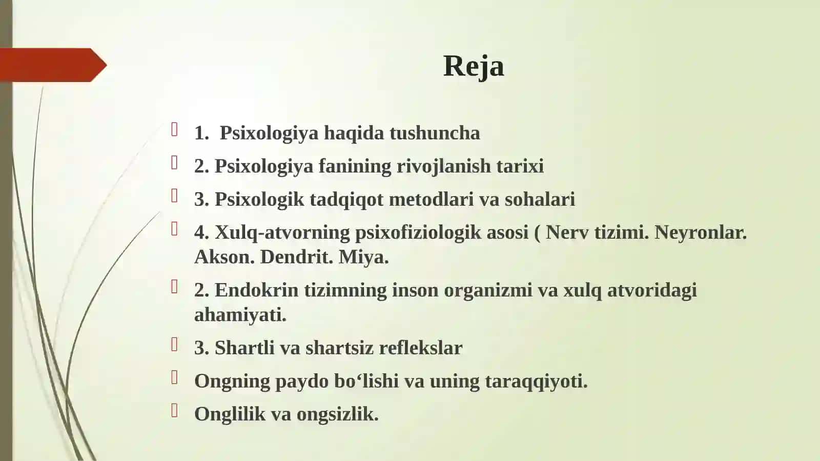 Psixologiya fanining predmeti, rivojlanishi 2