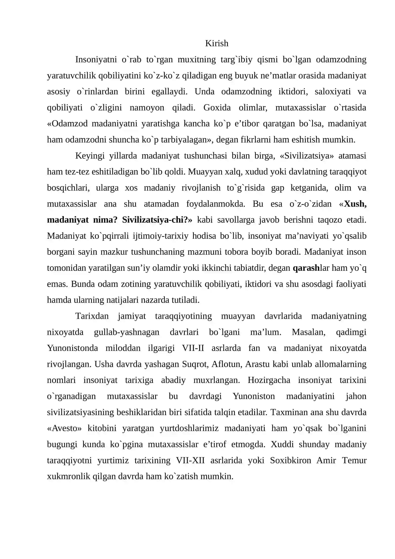 Dunyo xalqlari madaniyatidagi umumiylik va farqlar 2