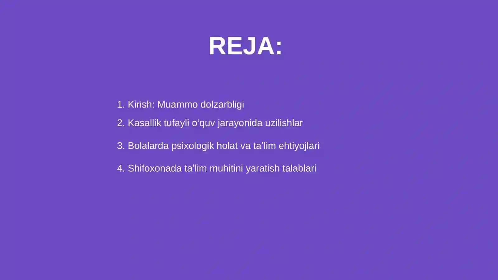 Uzoq muddat emlanayotgan bolalar uchun ta'lim muhitini yaratish 2
