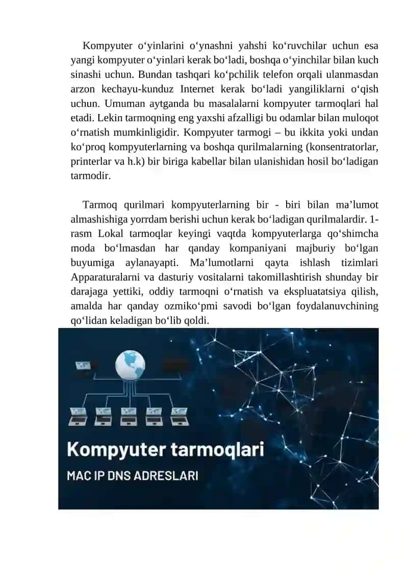 Kompyuter tarmoqlari 2