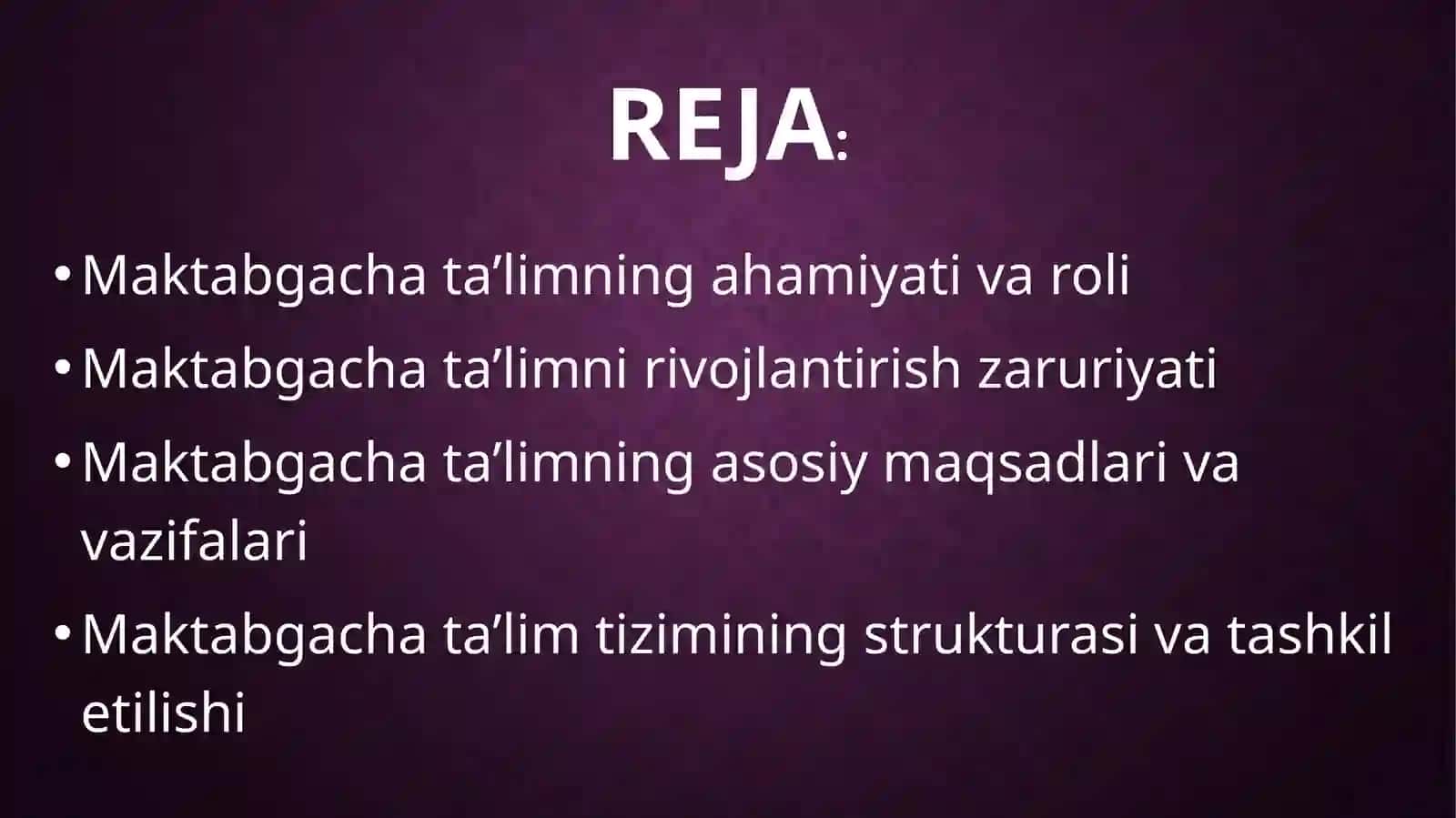 Maktabgacha ta’limning konseptual asoslari 2