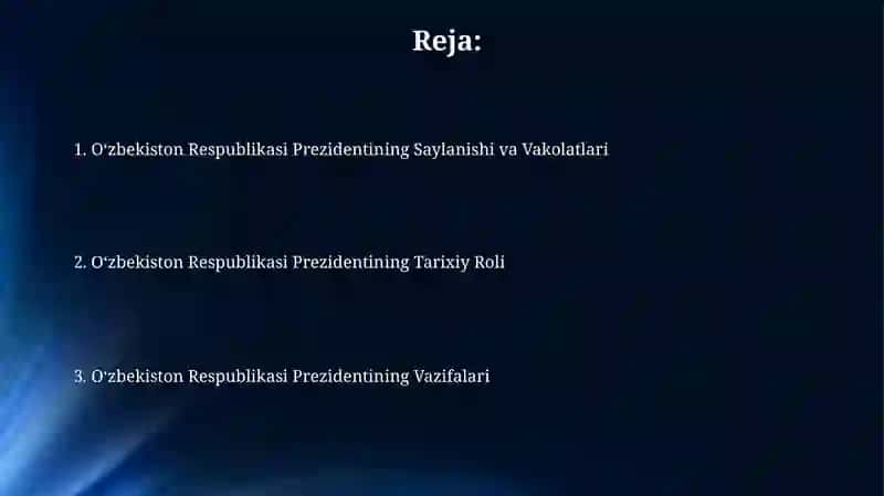 Oʻzbekiston Respublikasi Prezidenti 2
