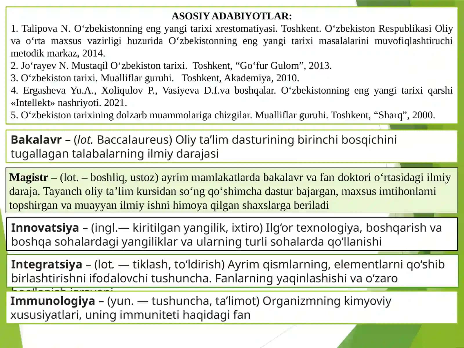 O‘zbekistonning eng yangi tarixi 2