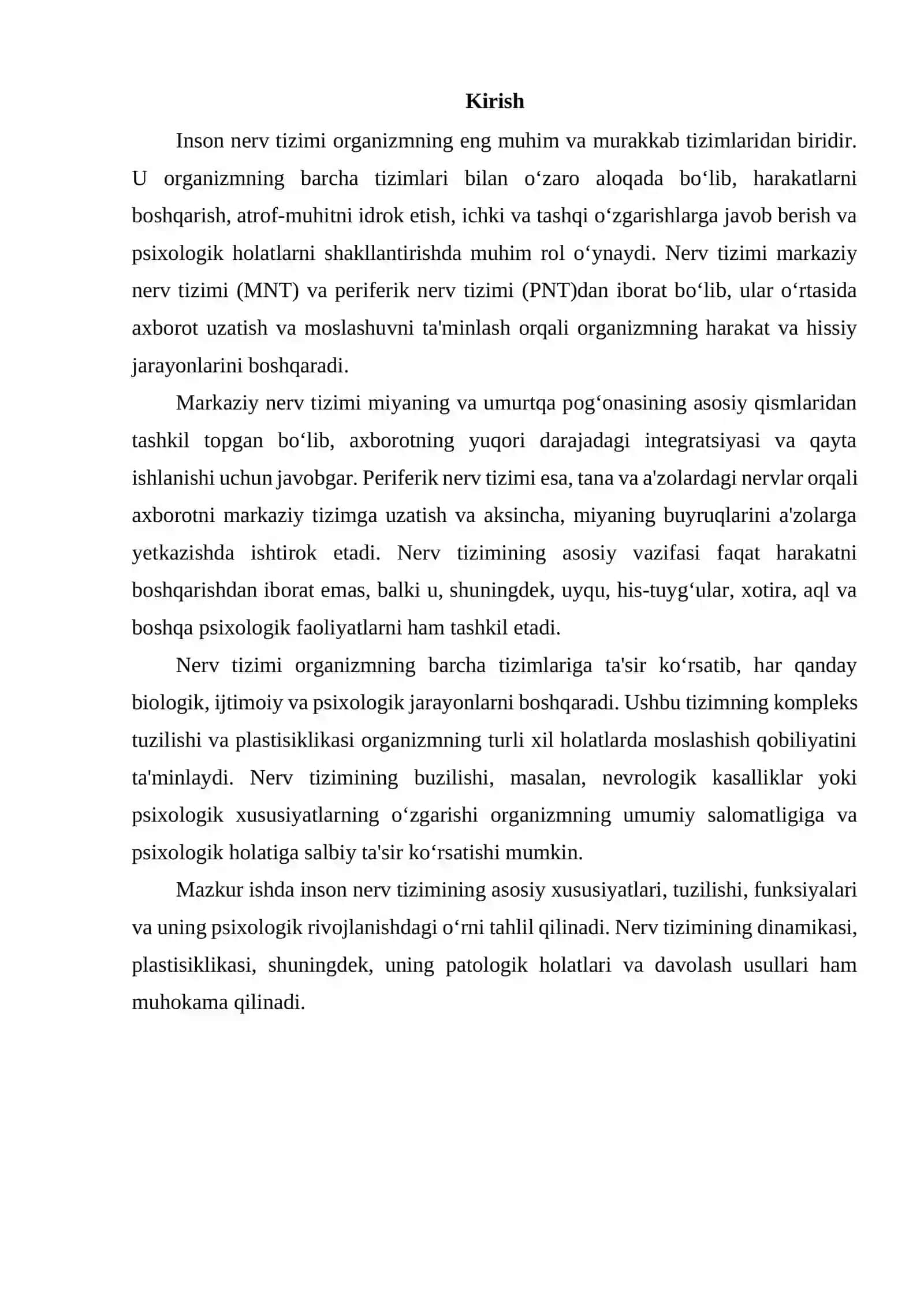 INSON NERV SISTEMASINING ASOSIY XUSUSIYATLARI 2