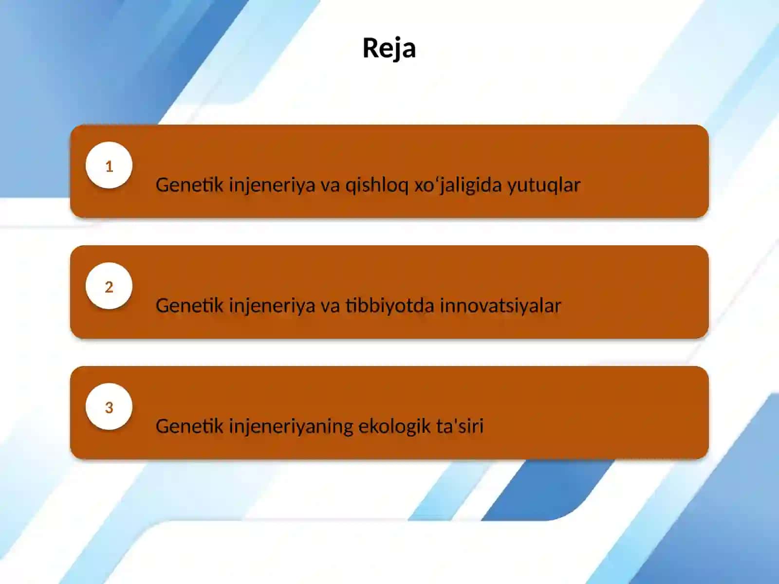 Genetik injeneriya va qishloq xo'jaligida yutuqlar 2