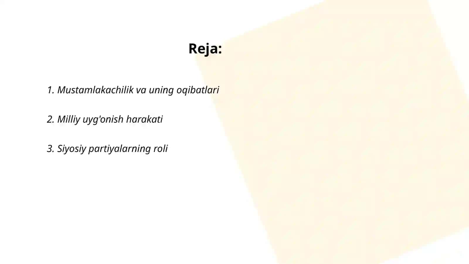 Mustamlakachilik va uning oqibatlari 2