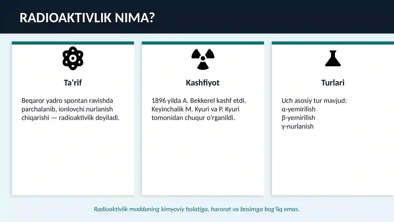 RADIOAKTIV YEMIRILISH 2