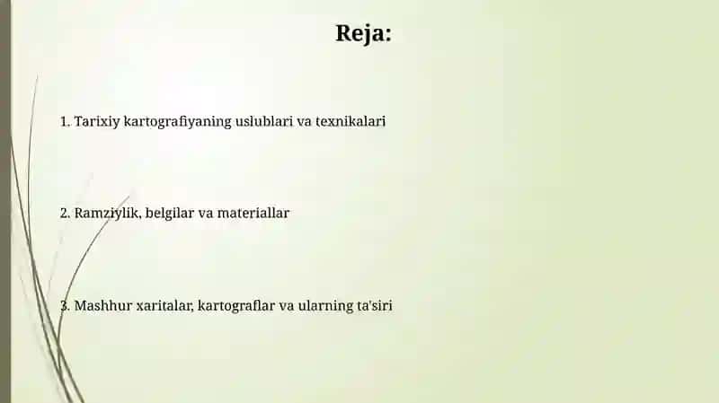 Tariyxiy kartagrafiya xususiyatlari 2