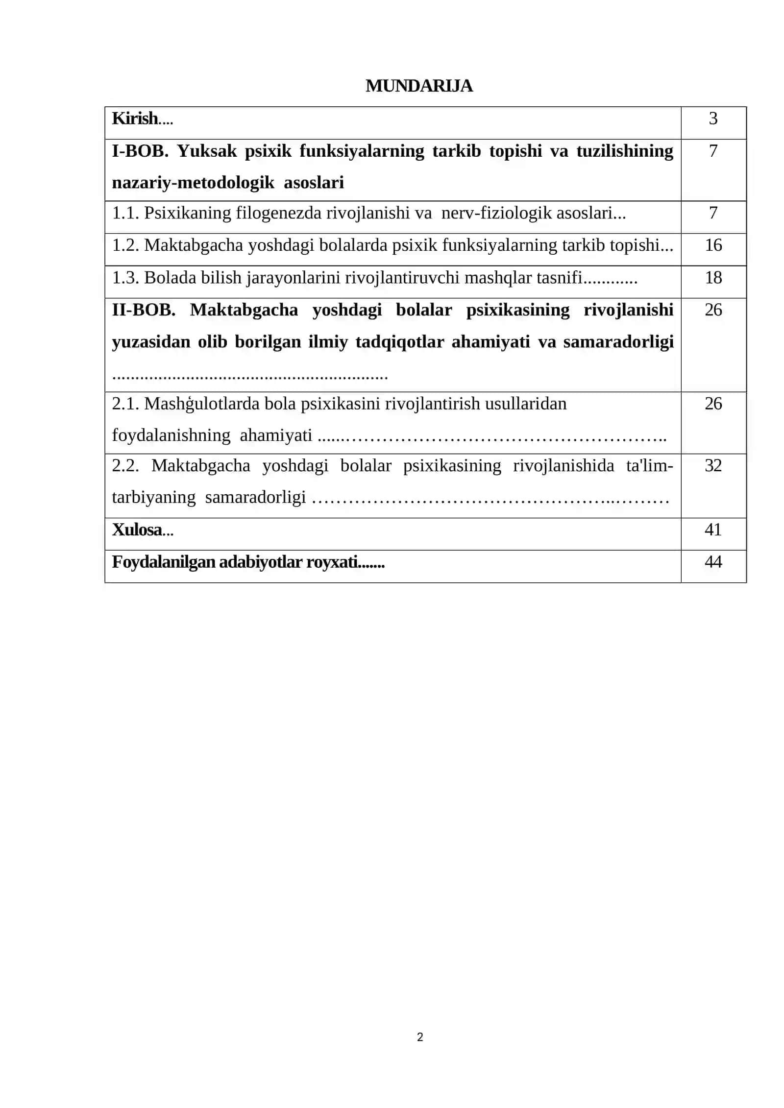 YUKSAK PSIXIK FUNKSIYALARNING TARKIB TOPISHI VA TUZULISHI 2