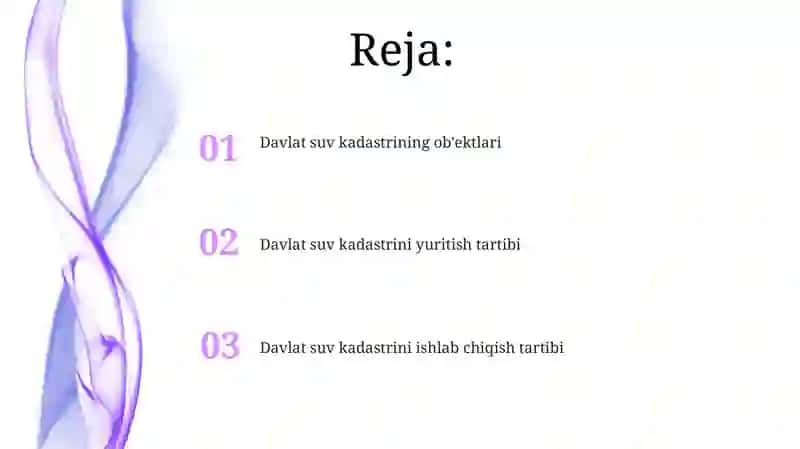 Davlat suv kadastrining ob'ektlari 2