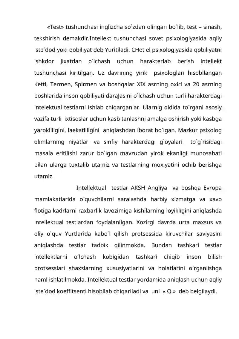 Intellektual testlar 2