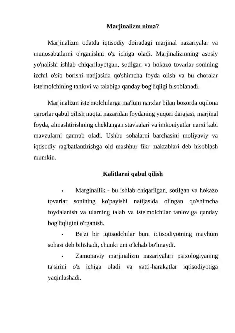 MARJINALIZMNING RIVOJLANISHI 2
