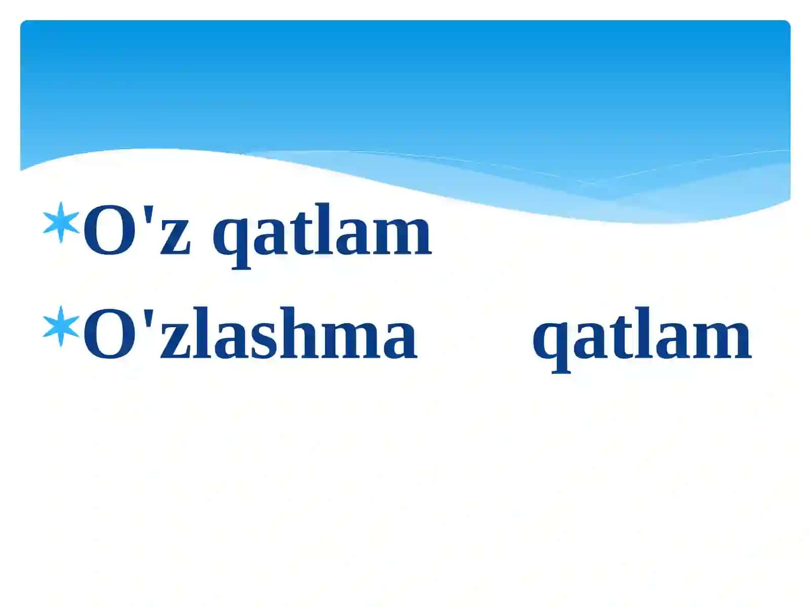 O`zlashgan so`zlar imlosi 2