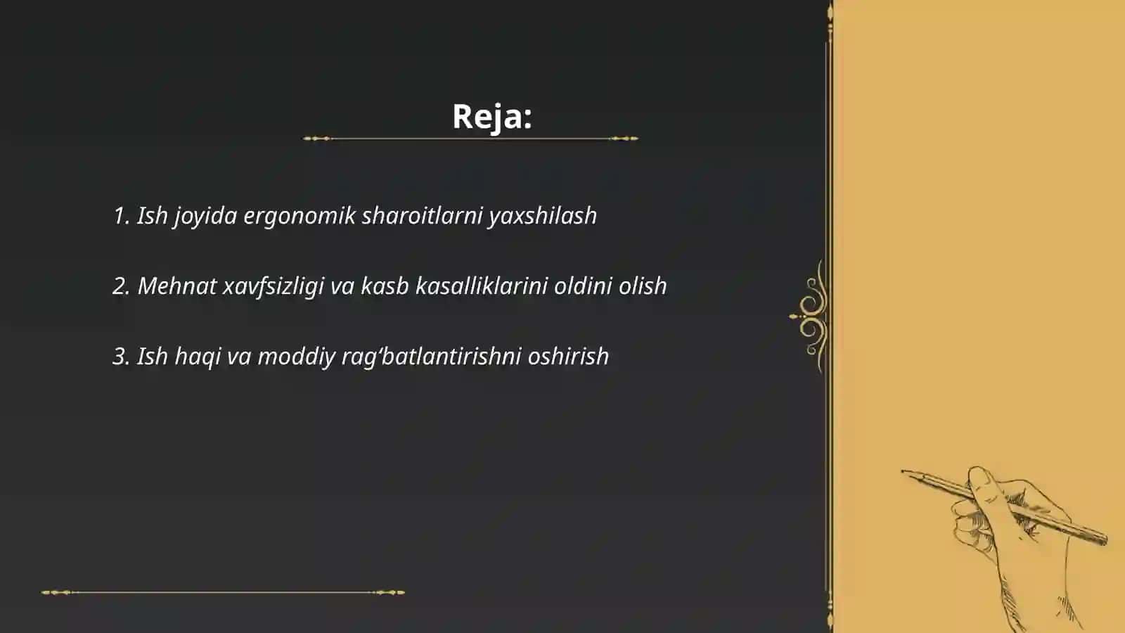 Ish joyida ergonomik sharoitlarni yaxshilash 2