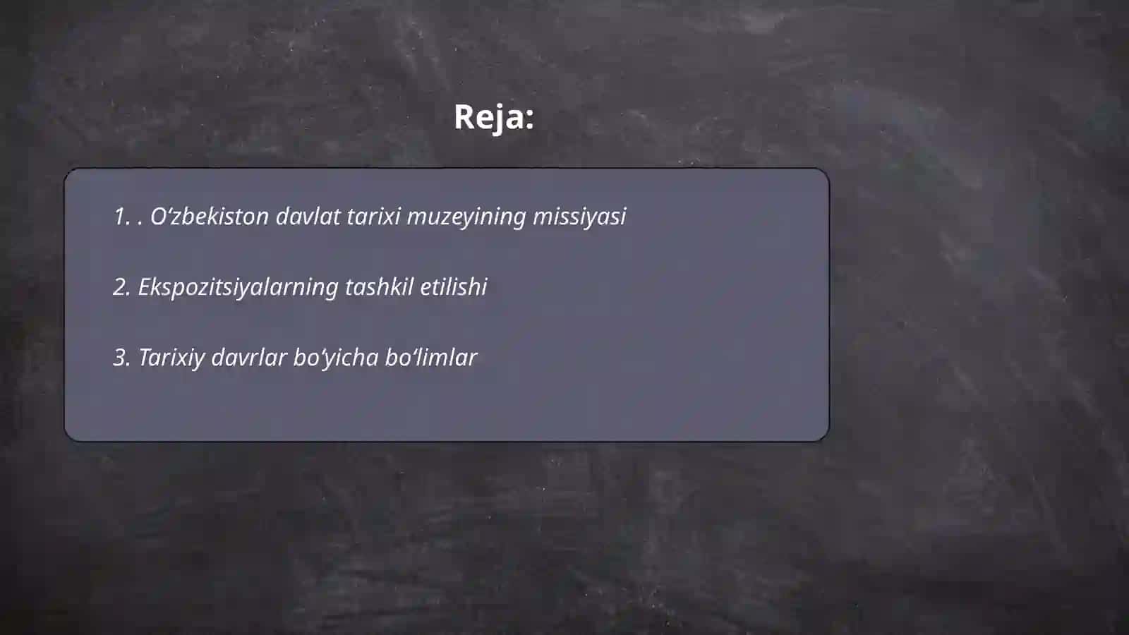 O‘zbekiston Davlat Tarixi Muzeyi Missiyasi 2