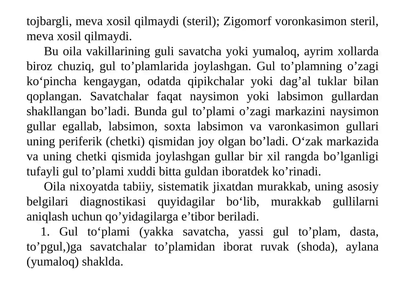 Murakkabguldoshlar(Asteraceae)oilasigamansubmanzaraligullargatavsif 2