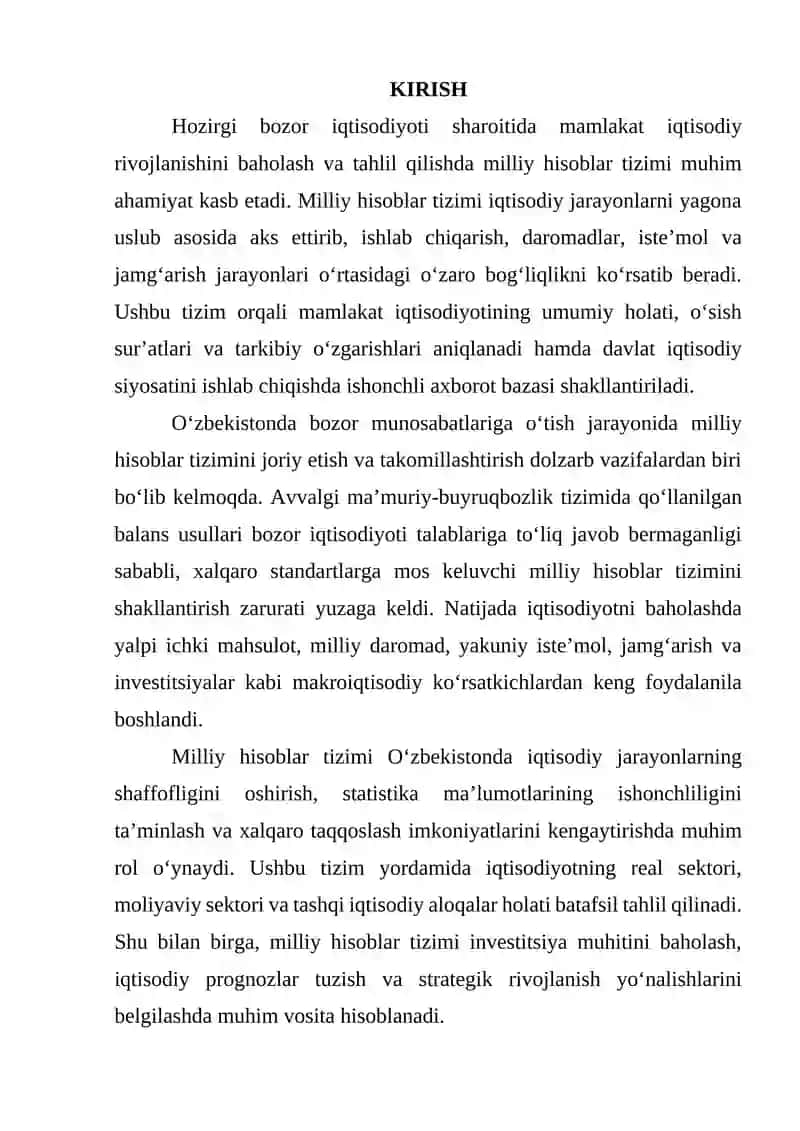 O‘zbekistonda milliy hisoblar tizimi 2