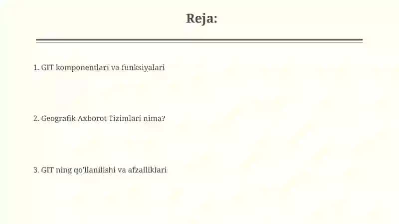 Geografik axborot tizimlar haqida umumiy ma'lumotlar 2