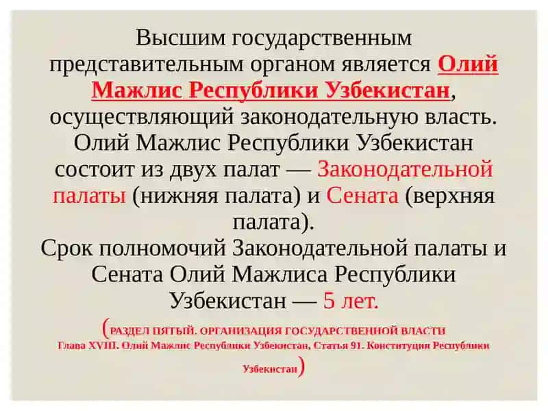 ОлийМажлисРеспублики Узбекистан 2