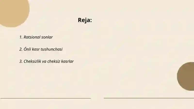 Ratsional sonlar 2