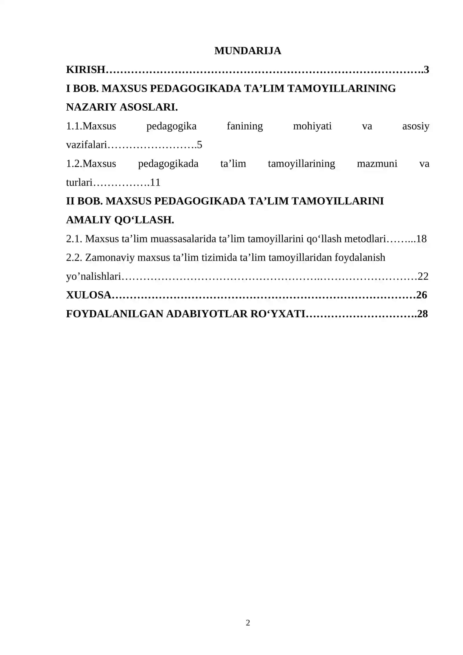 MAXSUS PEDAGOGIKADA TA’LIM TAMOYILLARI 2