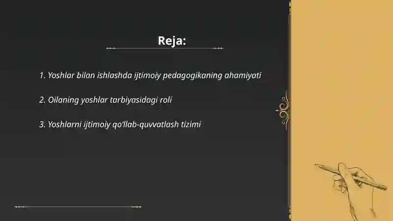 Yosh oilalarni ijtimoiy pedagogik qoʻllab quvvatlash 2