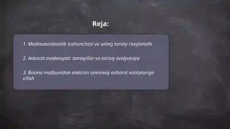 Mediasavodxonlik va axborot madaniyati, tarixiy evolutsiyasi 2