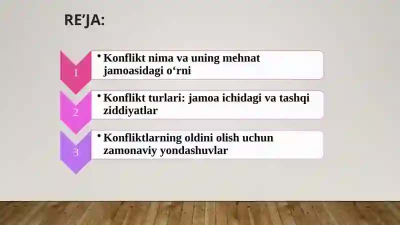 Mehnat jamoasidagi vujudga kelishi mumkin bo'lgan konfliktlar 2