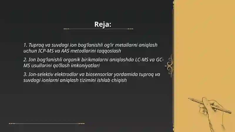 Tuproq va suvdagi ion bog'lanishli og'ir metallarni aniqlash uchun ICP-MS va AAS metodlarini taqqoslash 2