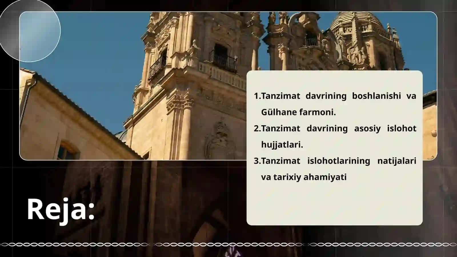 Tanzimat davri rasmiy islohot hujjatlari. 2