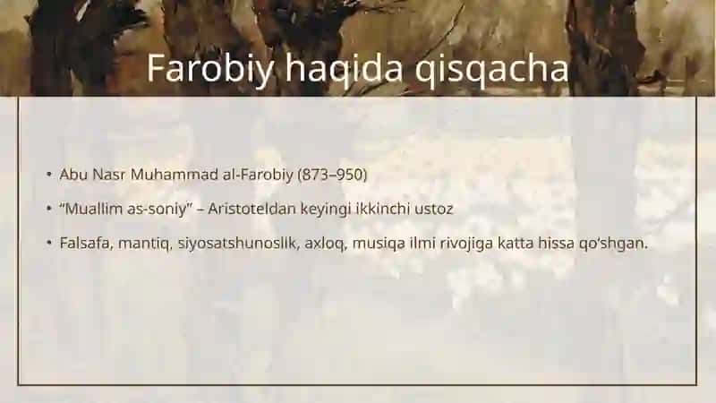 Abu Nasr Farobiyning “Fozil odamlar shahri” asarining mazmun-mohiyati 2