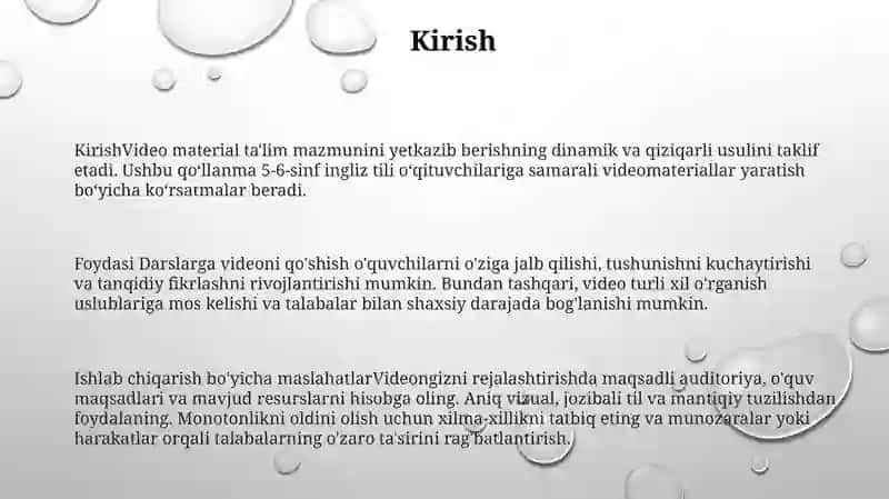 5-6-Sinflar Uchun Ona Tili Fanidan Video Material Tayyorlash 2