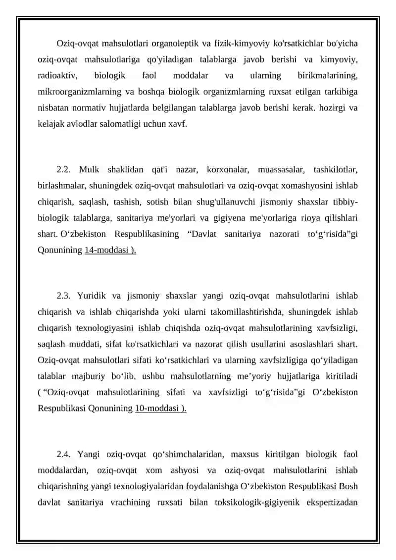 Sanitariya talablari 2
