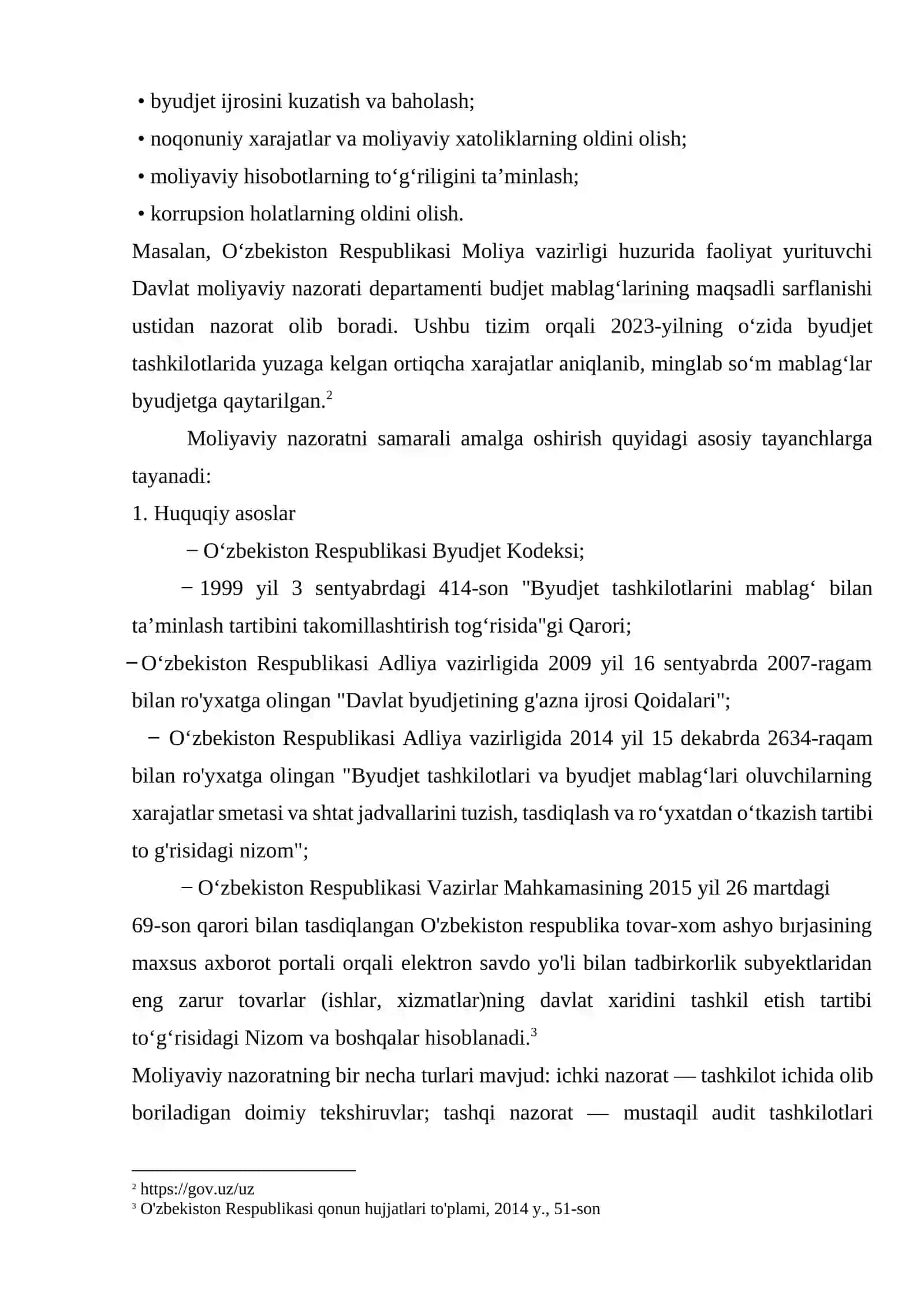 Moliyaviy nazoratni amalga oshirish asoslari esse 2