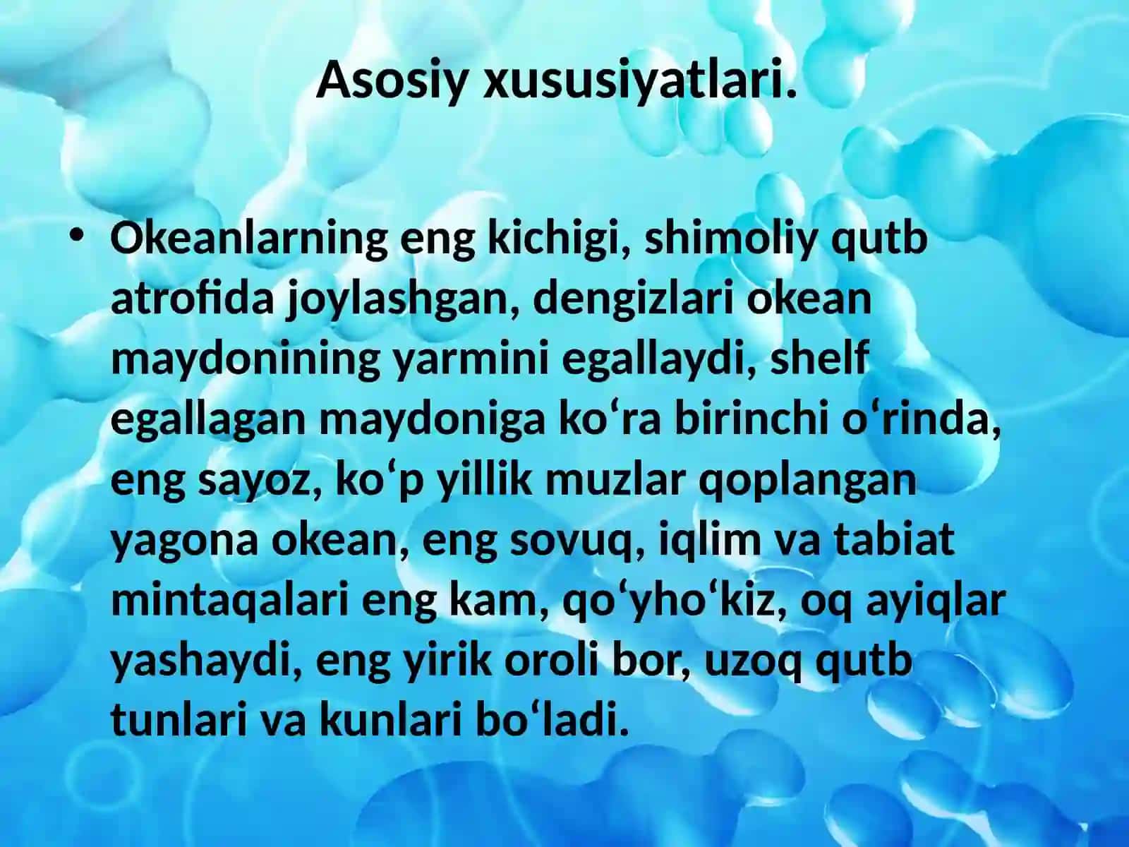 Asosiy xususiyatlar 2