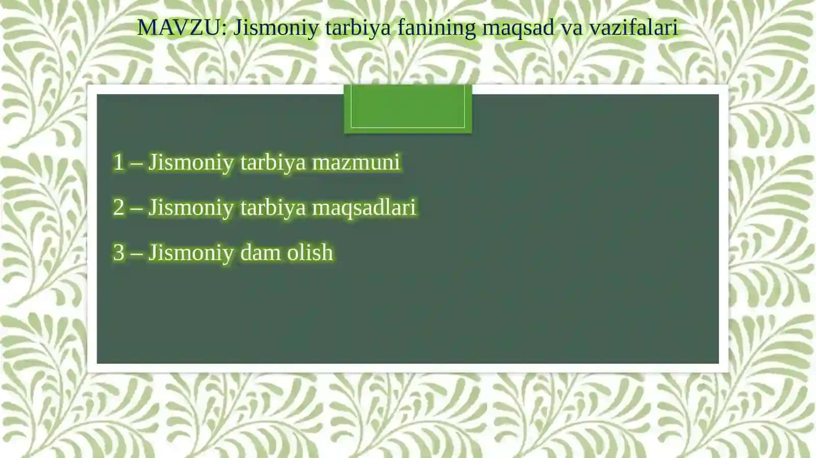 Jismoniytarbiyafaniningmaqsadvavazifalari 2
